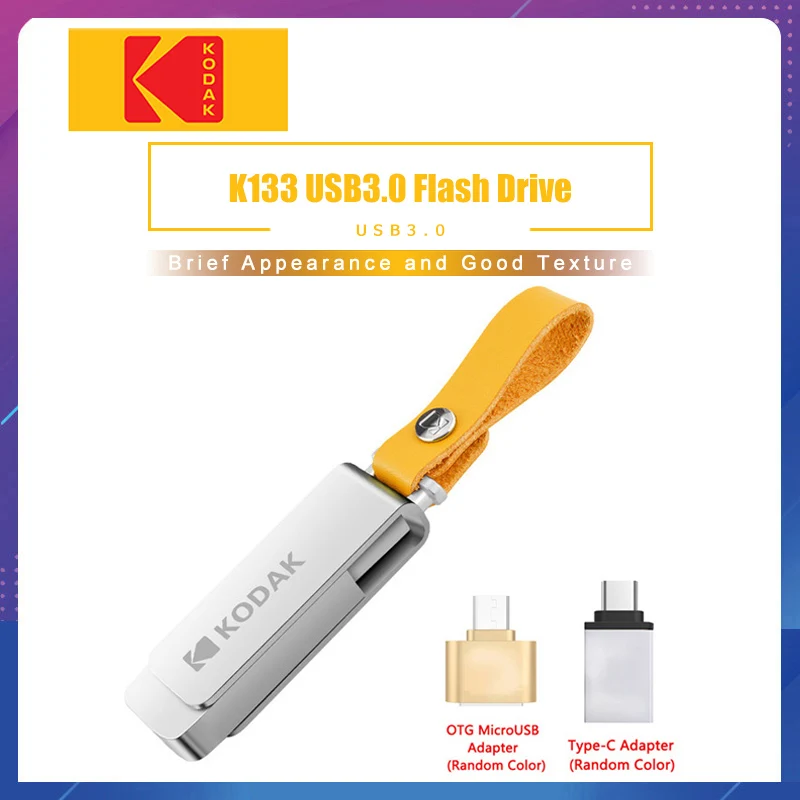 Kodak флеш-накопитель USB 3 1 K133 металлический usb 16 ГБ 32 карта памяти 0 64 Гб 128 U диск 256
