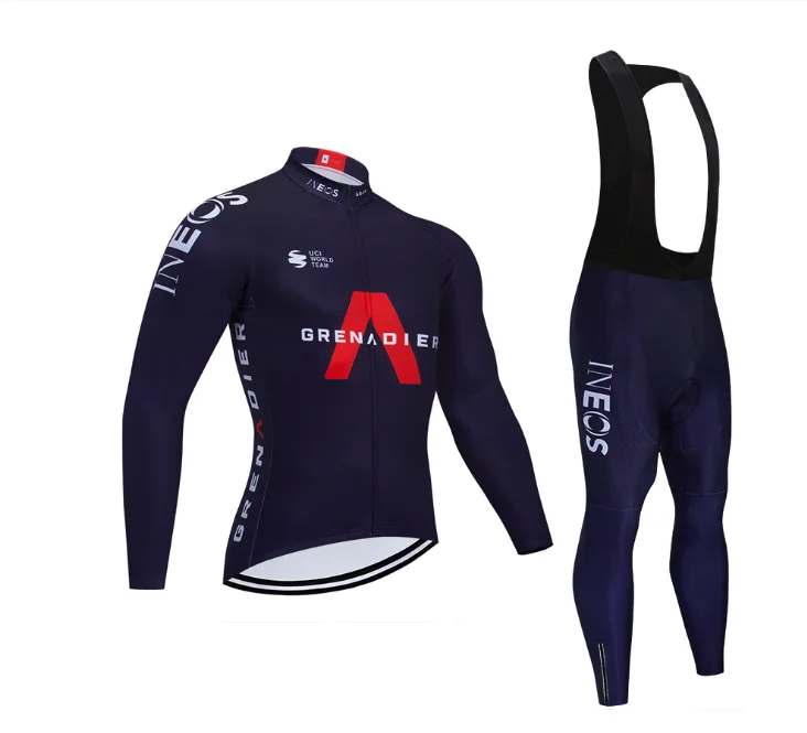 2021 New Men's Long Sleeve Cycling Suit Set Breathable Mountain Bike Wear 3