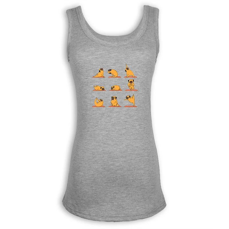 jfVestS1206G Жилет с Мопсом, смелость, трусливая собака, страшный большой дог, майки без рукавов, хлопок, повседневные топы, рождественский подарок - Цвет: jfVestS1206G