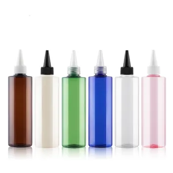 

250ml X 30 clear pointed mouth top cap plastic bottle containers, DIY painting empty plastic bottles jam bottle