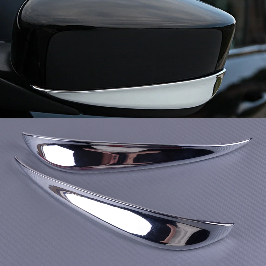 

DWCX 2PCS Door Side Mirror Rear View Cover Silver Trim Fit For Honda Accord 2008 2009 2010 2011 2012 2013 2014 2015 2016 2017