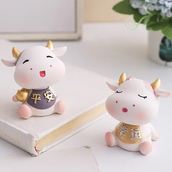 

Cute Calf Decoration Resin Animal Model Home Decoration Resin Charms Bedroom Study Desktop Decoration Accessories Modern Gift