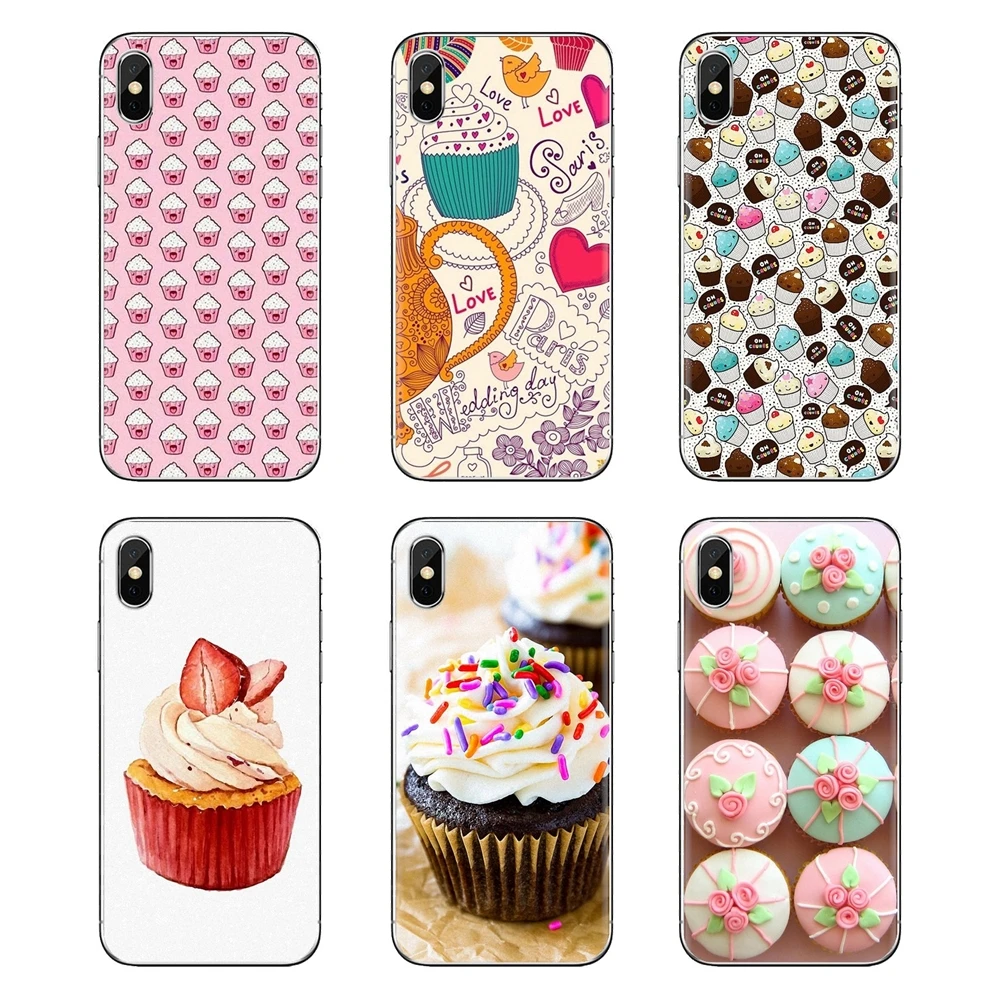 For Huawei G7 G8 P7 P8 P9 Lite Honor 4C 5X 5C 6X Mate 7 8 9 Y3 Y5 Y6 II 2 Pro 2017 TPU Transparent Cases Cover cupcakes in space |