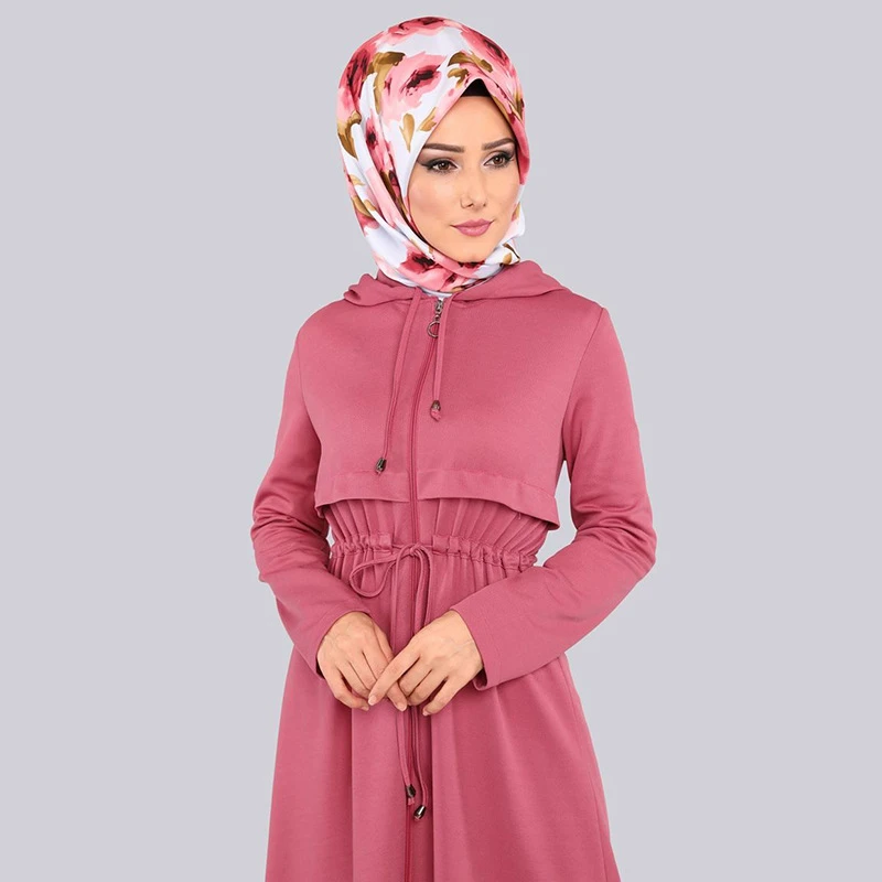 WEPBEL модное женское мусульманское платье Slim Fit с капюшоном абайя Повседневная с длинным рукавом Однотонная свободная Исламская одежда