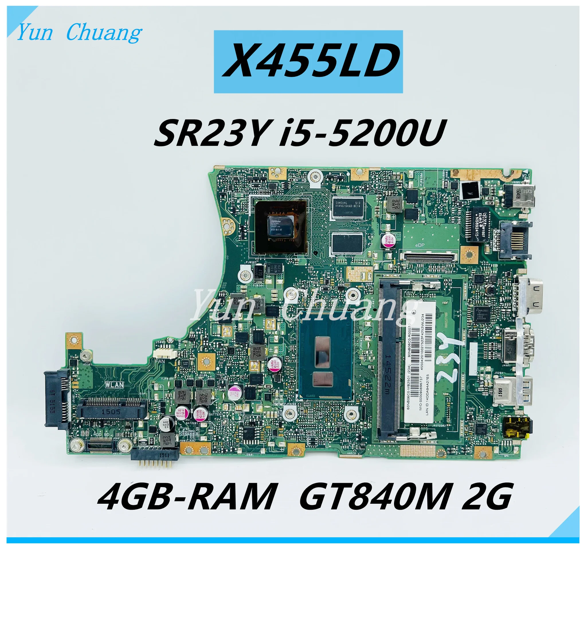X455LD MAIN BOARD For ASUS X455LD X455L F455L F454L R455L W419L