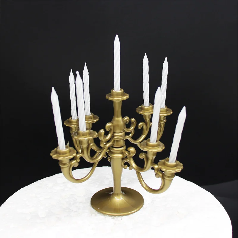Candles and Candlestick Bracket 1 Set Cake Topper Birthday Party Cake Candle Holders Toppers Decoration Candlestick Top 9pcs/set cake candles cake topper cake decorations cake toppers birthday party supplies party decorations