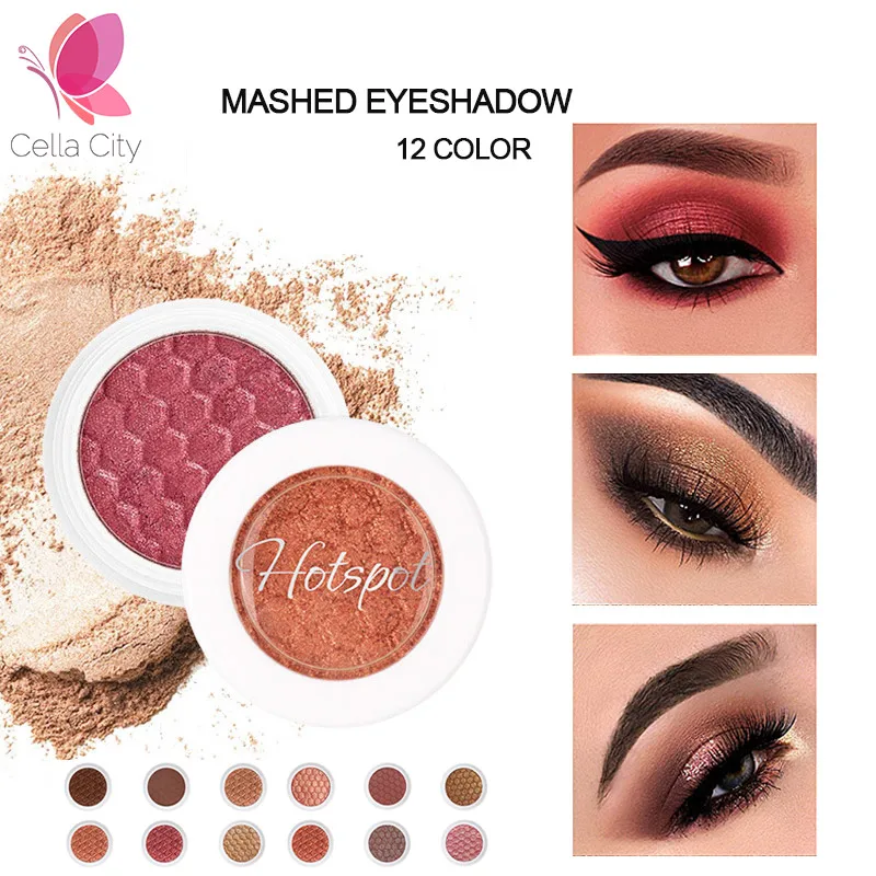 

Cellacity Shiny Shadow Palette Makeup Waterproof Eyeshadow Professional Eye Shadow Pigment Natural Make Up Long-lasting Cosmeti
