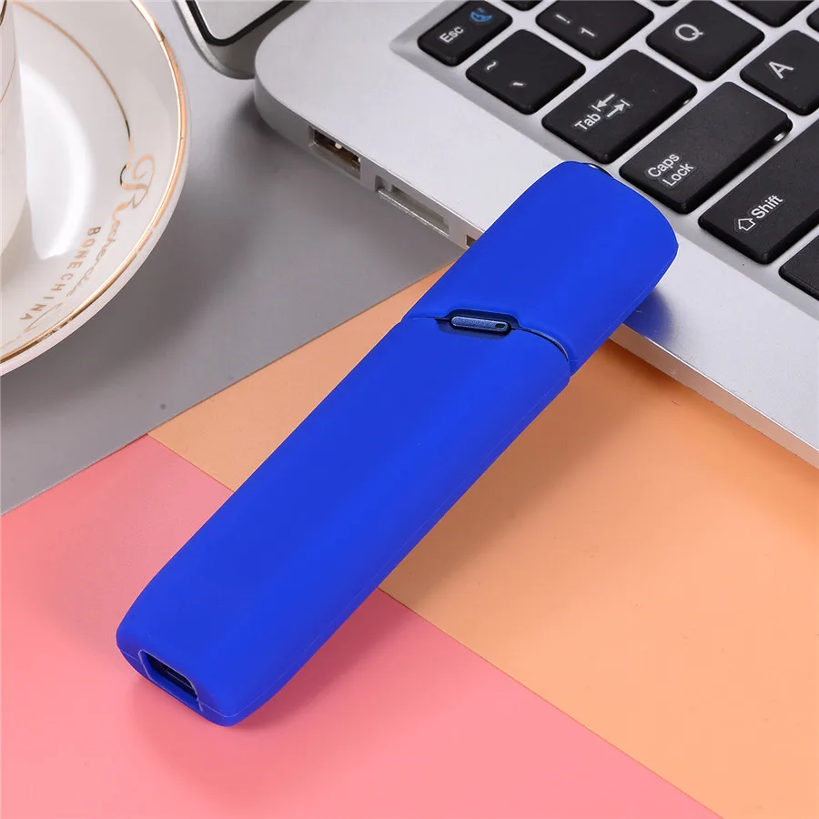 Blue Карамельный силиконовый чехол из ТПУ для Iqos 3, аксессуары для нескольких сигарет, защитный чехол для переноски, чехол для Iqos3Multi, мягкая сумка, оболочка - Цвет: Blue