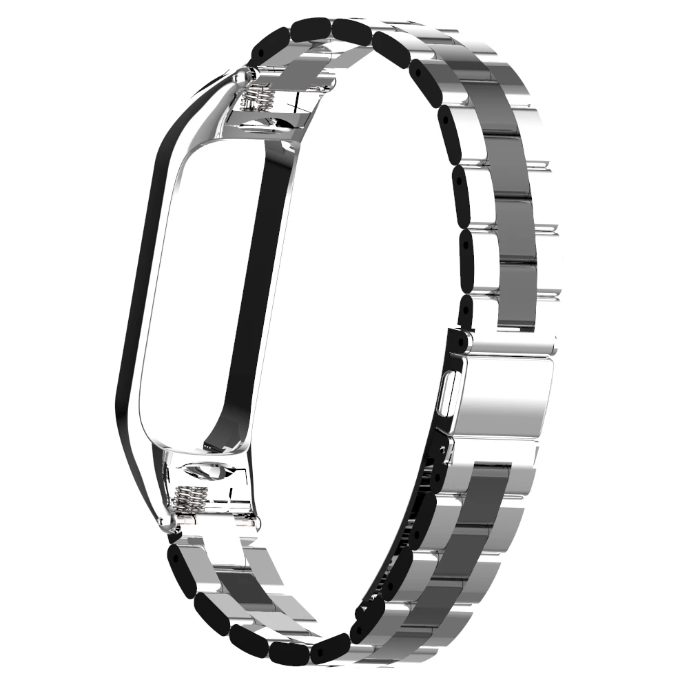 HANGRUI mi Band 4 металлический ремешок из нержавеющей стали для Xiaomi mi Band 4/3 Замена браслета mi band 4 совместимый ремешок с пряжкой