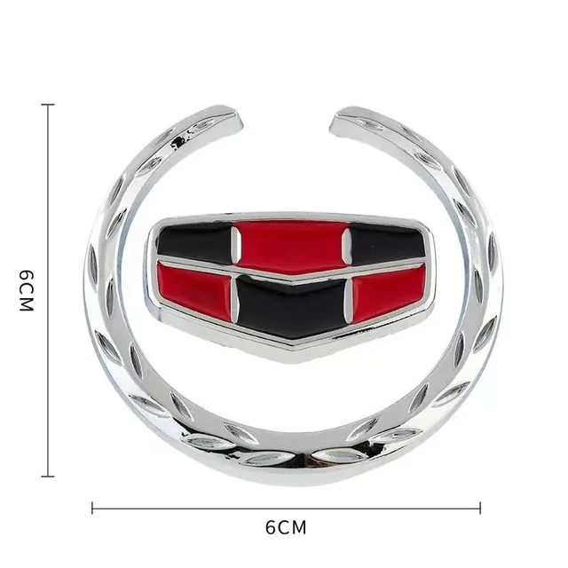 3D Metal Car Trunk Window Stickers and Decals Emblem Styling for Geely Emgrand EC7 EC8 X70 GE GT EV8 EX7 CK GS Auto Accessories A-Red