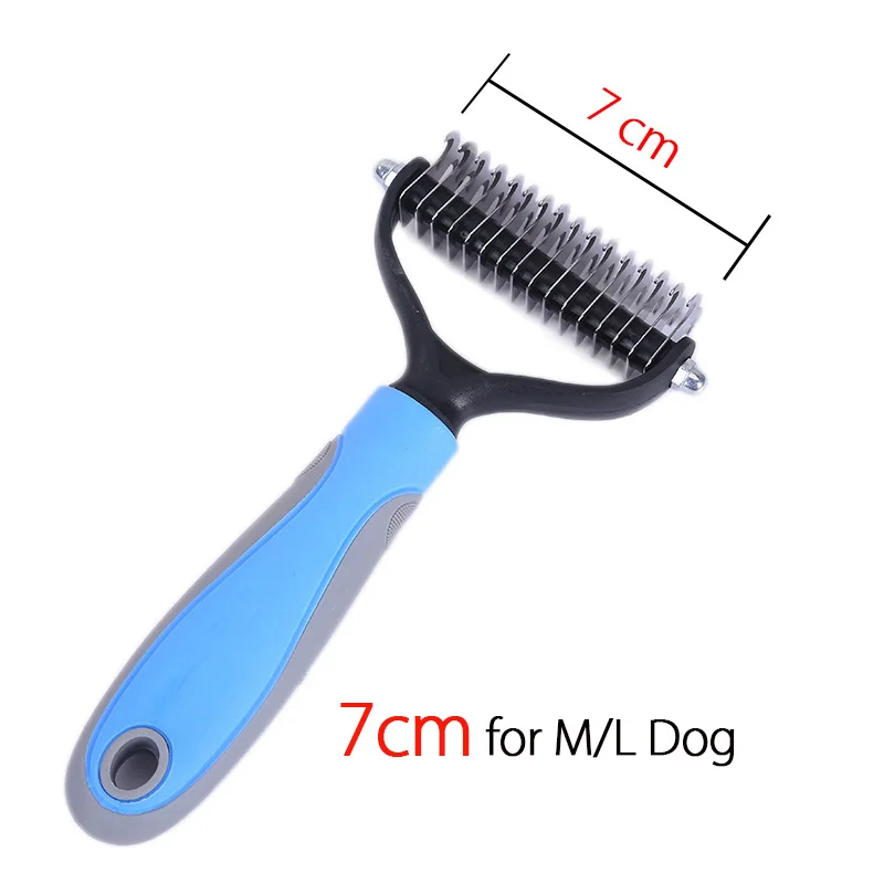 7cm for dog Домашнее животное, инструменты для удаления волос, расческа для собак, один клик, дизайн чистки, щетка для ухода за собакой, щетка для стрижки, гребень для кошек собак cepillo perro - Цвет: 7cm for dog