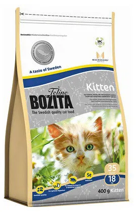 Сухой корм для котят, молодых, беременных и кормящих кошек, «Bozita», курица 400г
