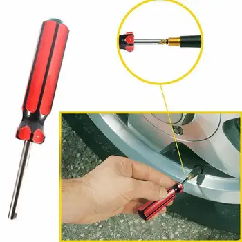 

Car Tire Valve Stem Core Remover Auto Tire Tyre Repair Install Valve Stem Core Removal Tool Wrench Adapter Set Steel universal