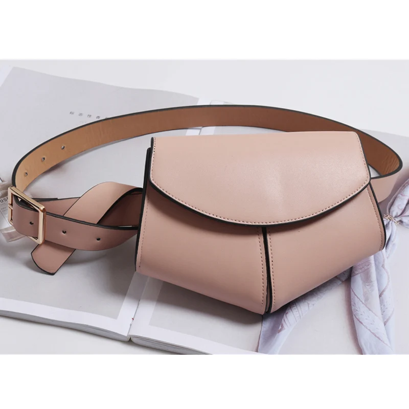 Женская поясная сумка из искусственной кожи под змеиную кожу, поясная сумка, Женская Мини поясная сумка, роскошные сумки, женская сумка для телефона, дизайнерская нагрудная сумка - Цвет: Pink