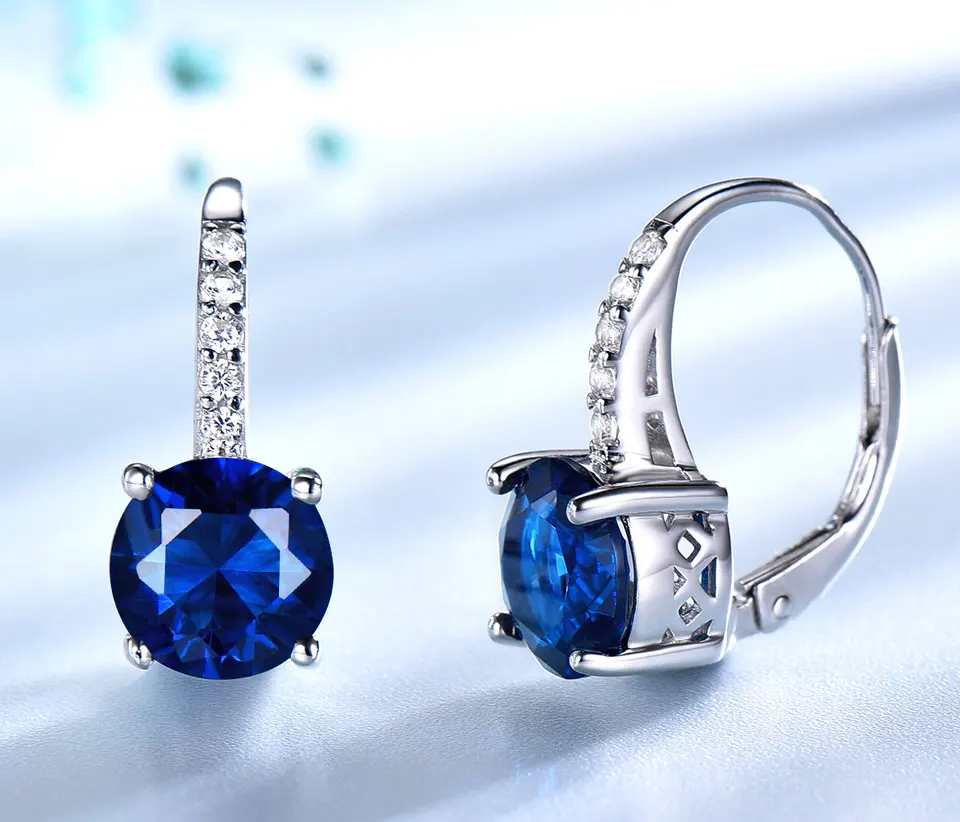 blue sapphire clip earrings for women  (3)
