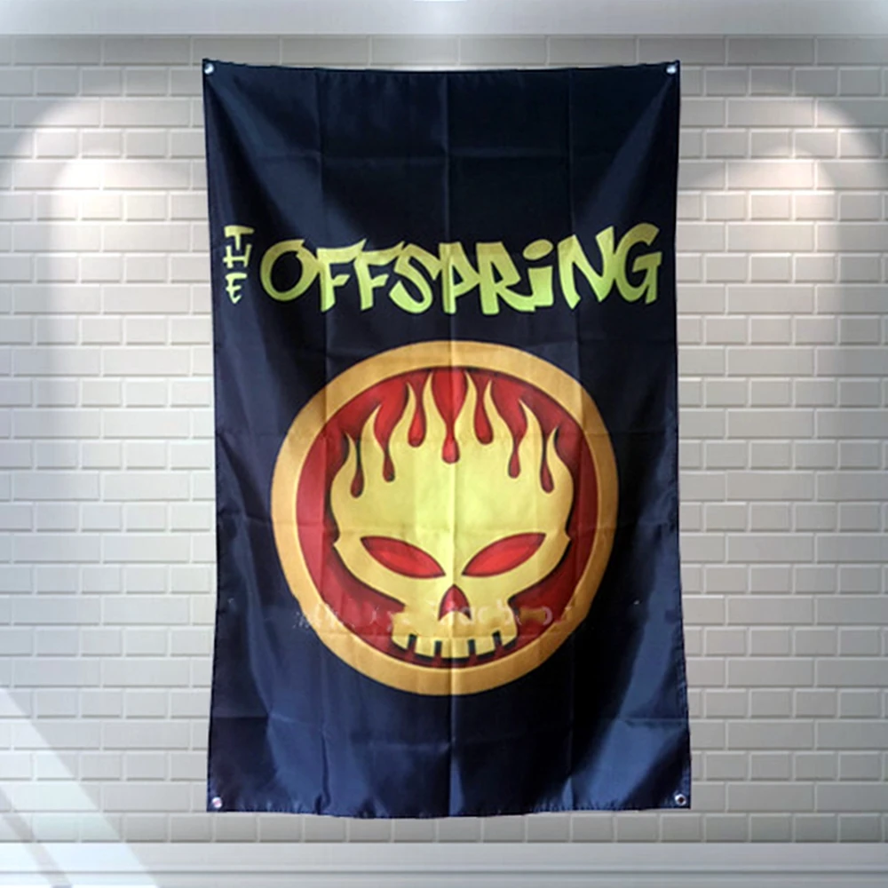 

Hanging Painting Waterproof Cloth Polyester Fabric Flags Heavy Metal Rock Band Posters Banners Music Studio Wall Decoration B6