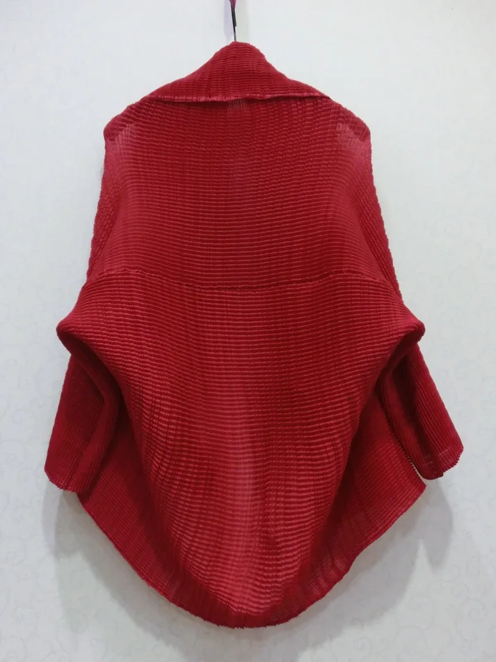 Модный miyake складывающийся плащ, свободный отложной воротник, квадратный тофу, плиссированный тонкий Тренч, пальто