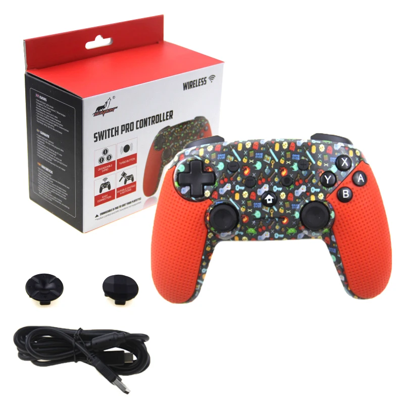 With box GAMEOVER Беспроводной геймпад Bluetooth Pro пульт дистанционного управления Joypad для Nod переключатель Игровая приставка дропшиппинг - Цвет: With box GAMEOVER