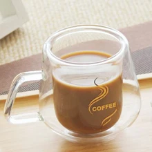 Термостойкая двухслойная стеклянная кофейная чашка, утреннее стекло, es молоко, офис, домашняя изоляция, чайный столик, кружка, чашки, посуда для напитков JY002