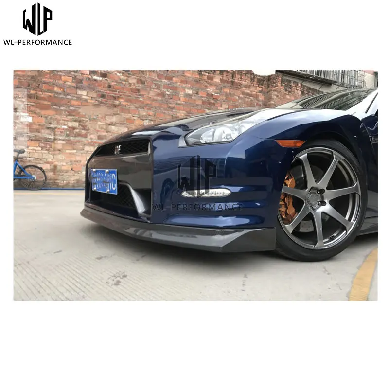 R35 GTR стиль углеродного волокна переднего бампера Диффузор для губ разветвитель кузова автомобиля Комплект для Nissan R35 GTR 08-13 Автомобиль Стайлинг использование