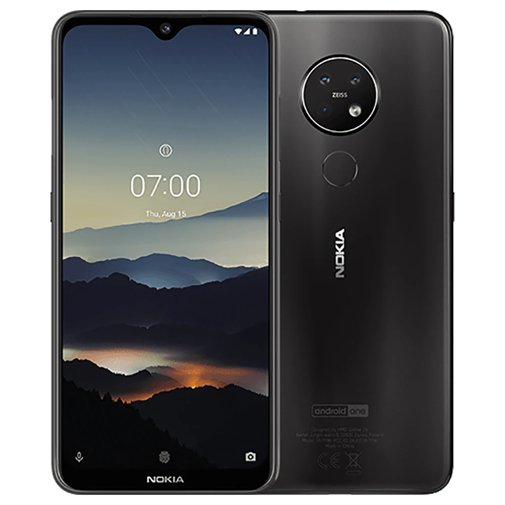Совершенно глобальный Nokia 7,2 TA-1196 6 ГБ 128 Гб мобильный телефон с двумя sim-картами 6," 48MP Тройная Камера фронтальная 20MP NFC 4G LTE смартфон