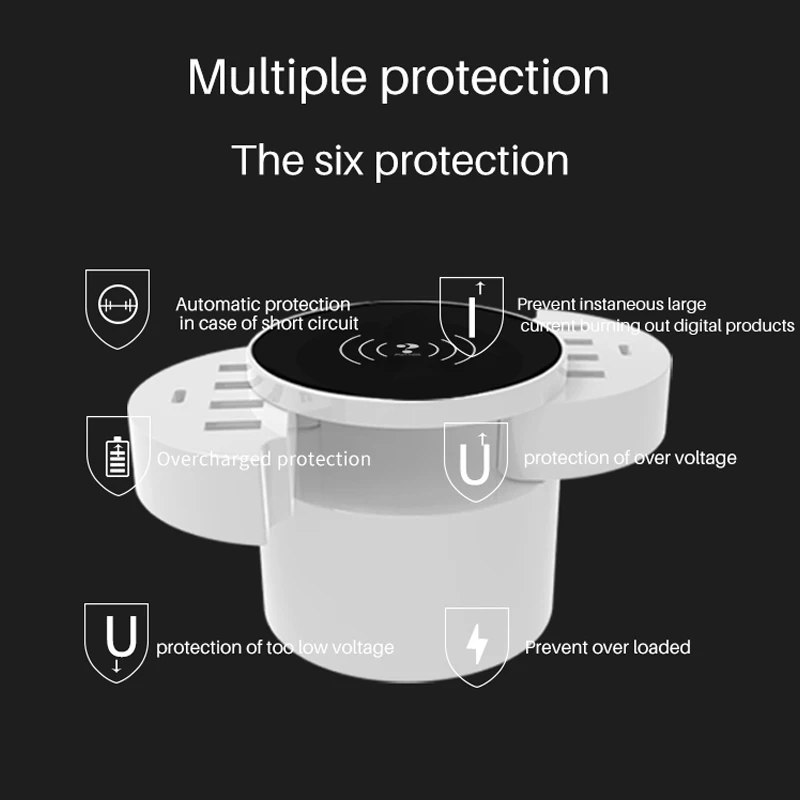 ABKT-? Wenhao Usb зарядное устройство, многофункциональное 8 Usb+ 2Type-C быстрое зарядное устройство мульти-порт Usb умная розетка питания, 1,5