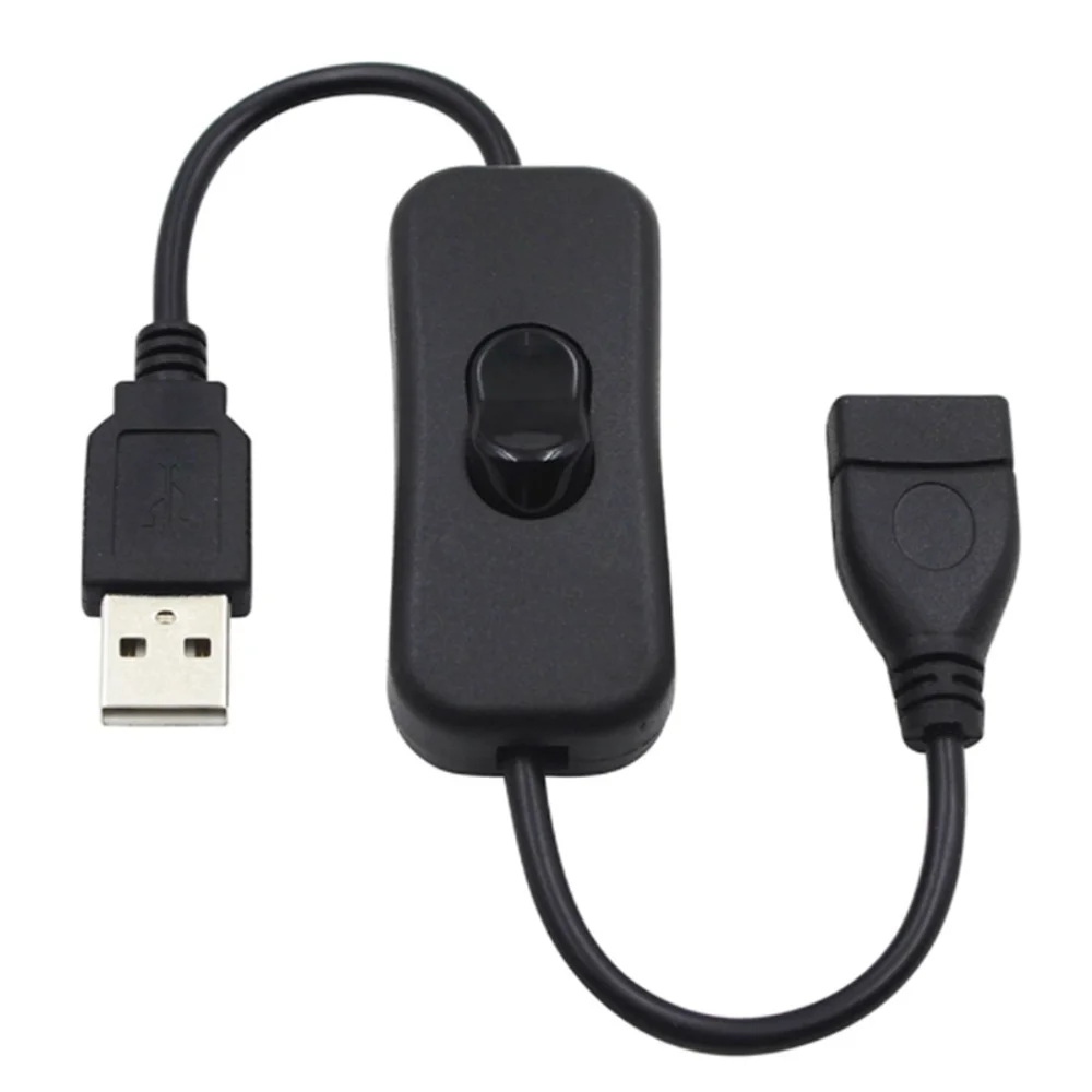 

1Pcs 28cm USB Cable Male to Female Switch Cable Toggle LED Lamp Power Line