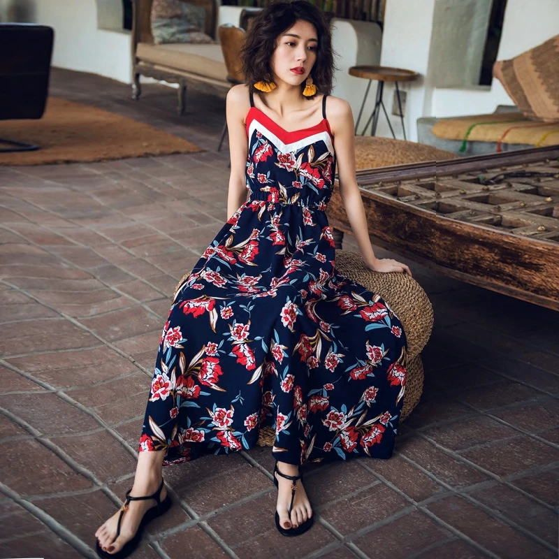 Платье женское длинное в горошек элегантное платье-русалка богемном стиле на