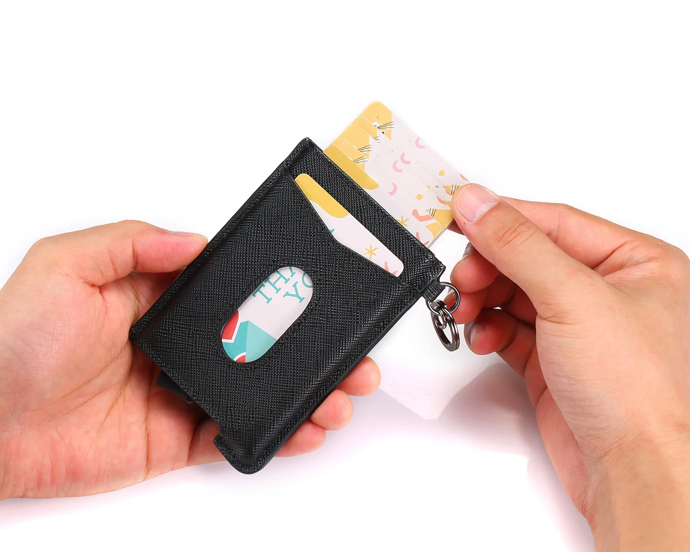 BISI GORO воловья кожа бизнес смарт-кошелек RFID держатель для карт тонкая Противоугонная защита ID Держатели алюминиевая коробка pupp Up Чехол для карт