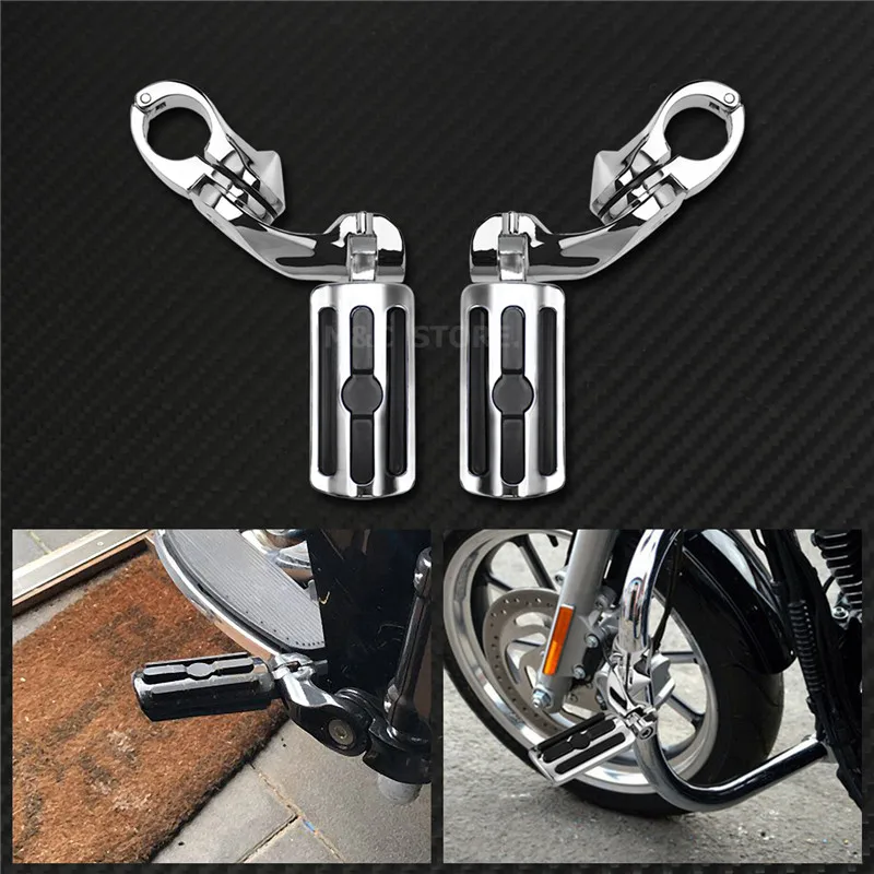 Мотоцикл шоссе подножки педали защита двигателя подножка наборы для Harley Sportster Touring Electra Glide Road King Street Glide - Цвет: chrome