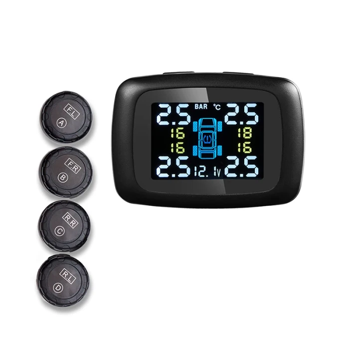 Система контроля давления в автомобильных шинах TPMS цифровой дисплей регулируемый экран 4 датчика V-Best