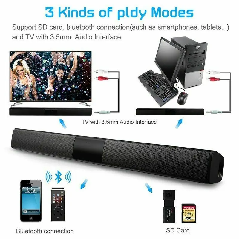 Wireless Bluetooth Sound Bar Speaker 