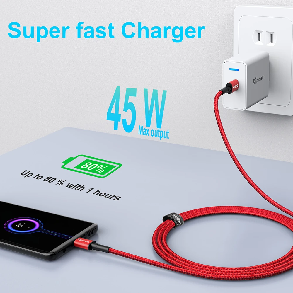 TIEGEM USB C к USB C кабель Быстрая зарядка 4,0 3,0 USB-C кабель для samsung Galaxy Note 10 s9 PD 60W 3A для macbook