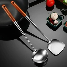 Utensils Kitchen Wok Spatula Iron and Ladle Tool Set Spatula For Stainless Steel Cooking Equpment Kitchen Accessories Items