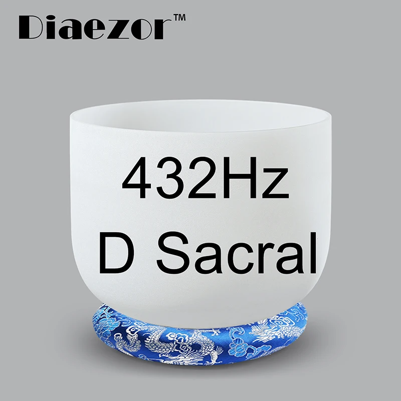 432Hz D Diaezor 11 дюймов C/D/E/F/G/A/B чакра матовая Хрустальная Поющая чаша - Цвет: 432Hz D