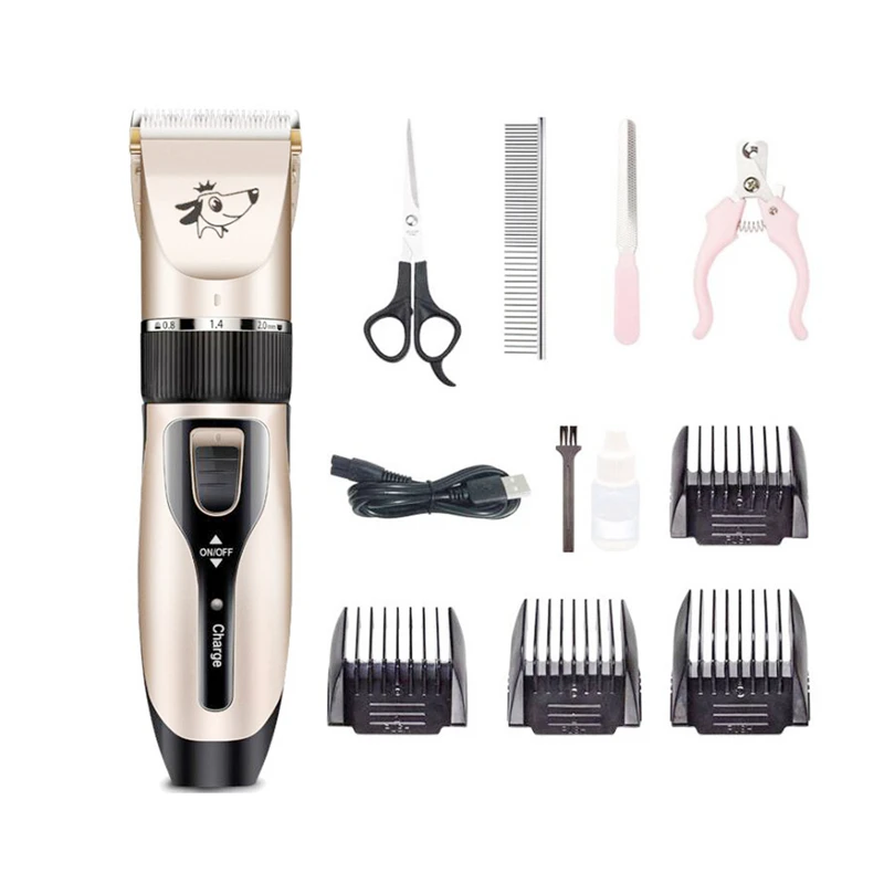 

Dropship Dog Hair Trimmer Electrical Pet Professional Grooming Machine Tool usb Rechargeable Shavers Hair Cutter Cat clipper