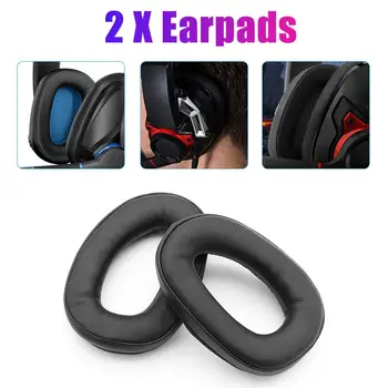 

2pcs Earpads Cushions Earmuff Replacement Memory Foam Sponge Artificial Protein Leather for Sennheiser GSP 300 301 302 303 350