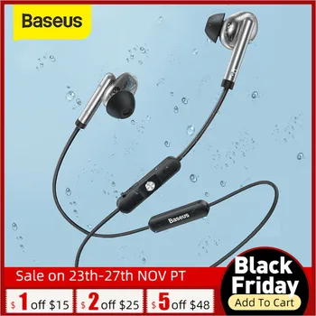 

Baseus S30 Bluetooth 5.0 Earphone Wireless Earphone Sport Stereo Earbuds Waterproof Magnet Bluetooth Earphone with Mic for Phone
