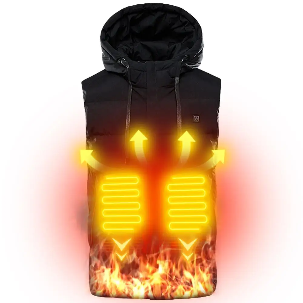 

Heated Jacket 7 Areas Jacket USB Men Winter Electrical Heated Vest Outdoor Sleevless Fishing Hunting Waistcoat Hiking Vest