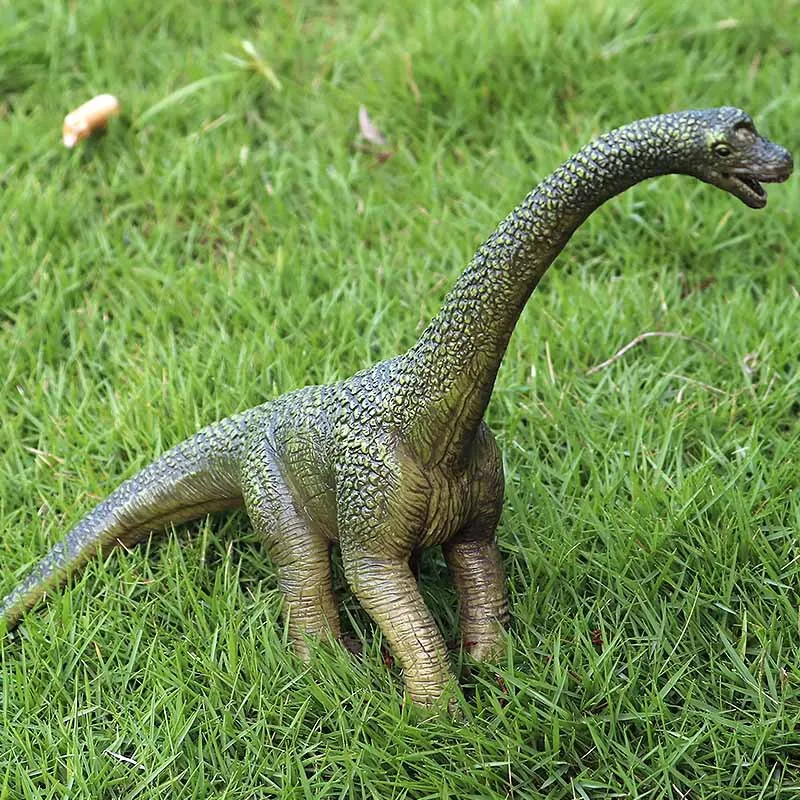 1pc dark green solid lifelike Brachiosaurus action figure popular dinosaur famed for long neck kids favorite jurassic toys