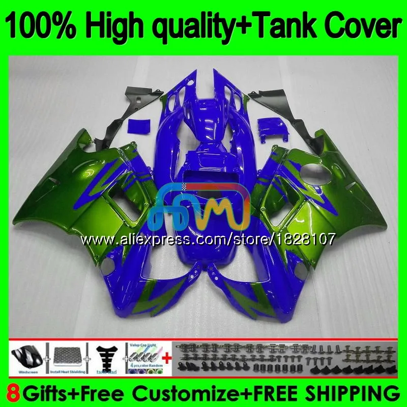 Топ F2 синий зеленый Обтекатели+ майка для HONDA 600CC CBR 600F2 CBR 600 FS 91 92 1991 1992 1BS. 235 CBR600 F2 CBR600F2 93 94 1993 1994 - Цвет: No. 1