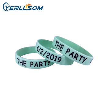 

YERLLSOM 100pcs/Lot High Quality Wholesale Custom Bulk Cheap Silicone Wirstbands printed Hebrew Silicone Bracelet YS19081301