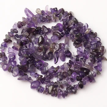 

5-8MM Irregular Shape Freeform Chip Natural Stone Beads Amethysts Quartz For Jewelry Making DIY Bracelet Necklace 33''Strands
