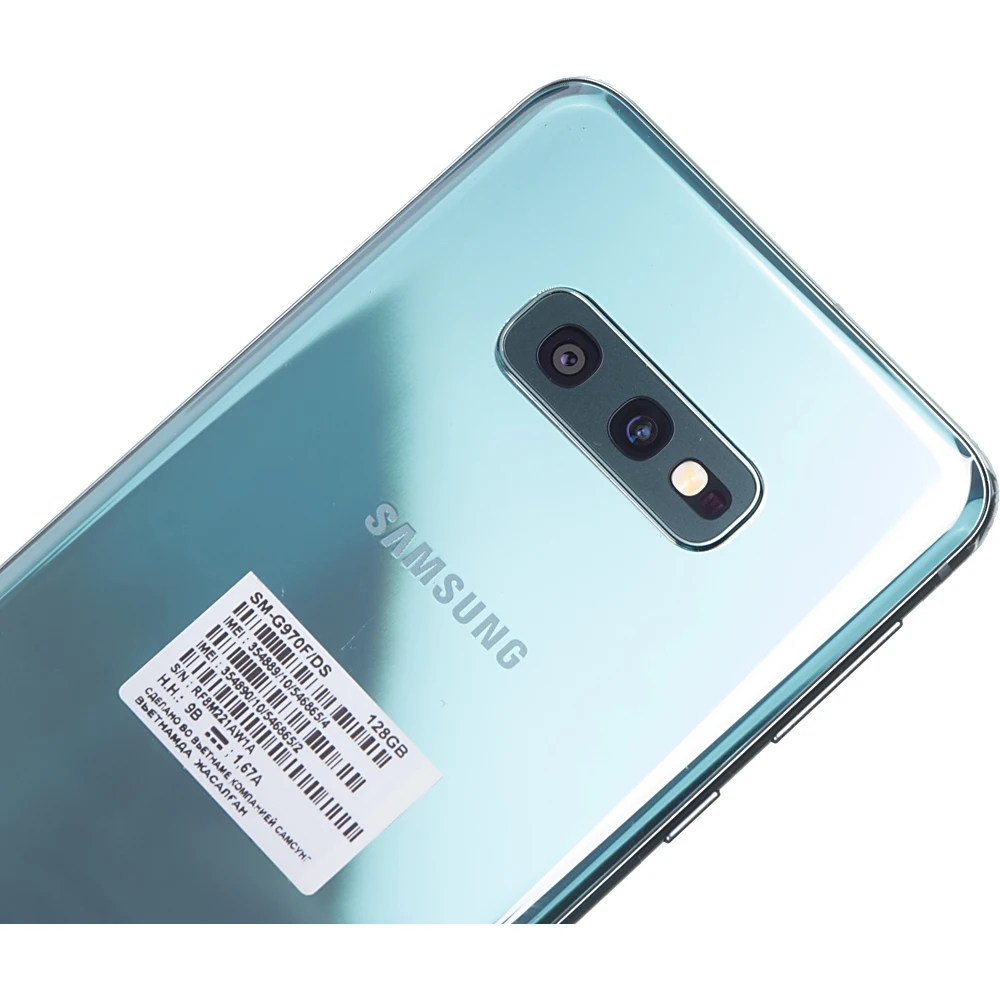 Смартфон Samsung Galaxy S10e SM-G970F 128Gb 6Gb зеленый 3G 4G 2Sim 5.8" AMOLED 1440x2960 And9 16Mpix