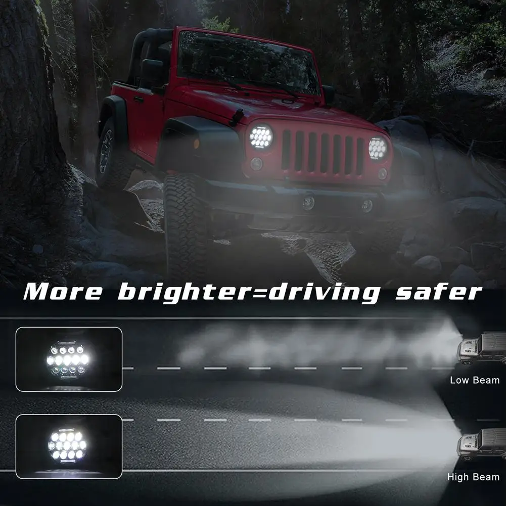 7 дюймов 280 Вт Светодиодный светильник на голову s 6000K 28000лм Halo Angle Eye для Jeep Wrangler CJ JK LJ 97-17 автомобильный светильник лампа