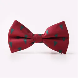 Christmas Bow Tie Men's Holiday Christmas Tree Snowflake Pattern Bowtie Formal Dress Necktie Printed Ties