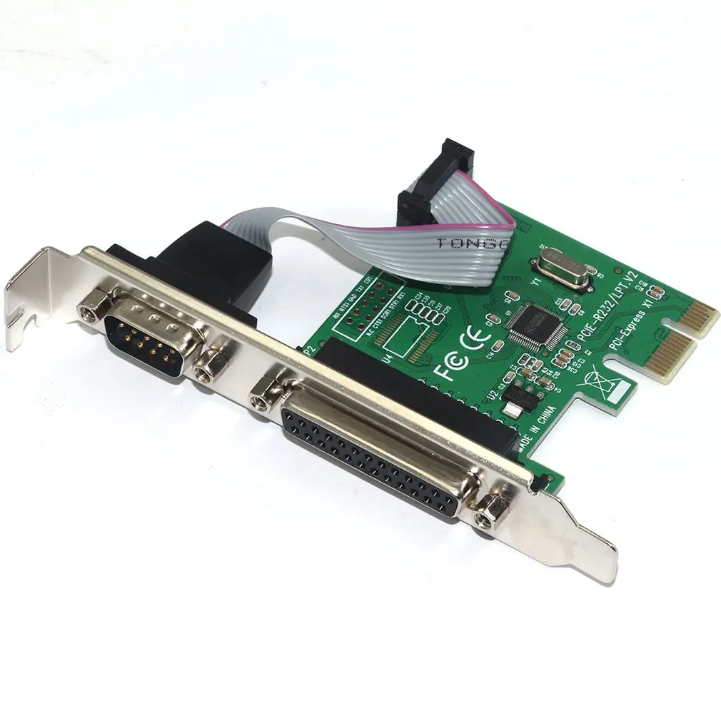 Многоцелевой Pci-E трансферный принтер карта налогового контроля Lpt/Rs2321 строка 1 параллельный порт Параллельный порт комбинированная карта