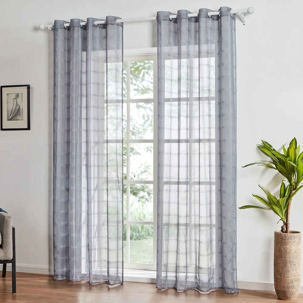 Однотонные шторы YokiSTG для гостиной двери в спальню на кухню кафе вуаль сетка тюль