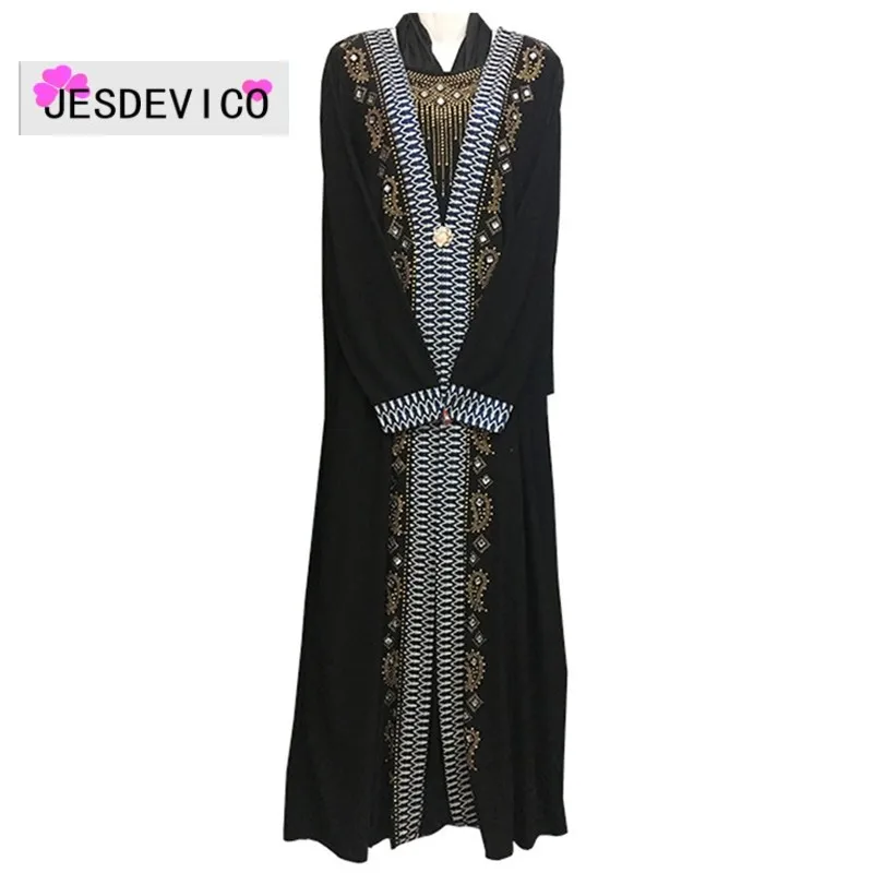

Free shipping Classic Muslim black abaya islamic clothing for women embroidery Beading dubai kaftan robe dress turkish abaya