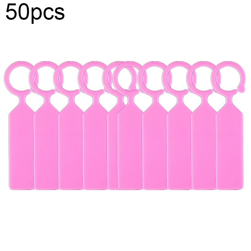 50pcs Plastic Hanging Plant Tags Nursery Garden Label Pot Marker Ring Buckle Greenhouse Bonsai hangingTags
